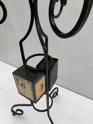 Candle Stand en Hand forged - iron , Belgium 19th century