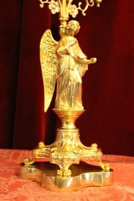 Candle Stick en Bronze / Polished and Varnished, France 19th century