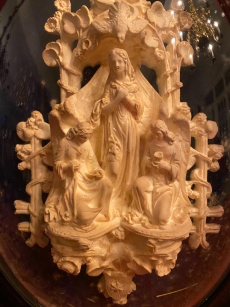 1  Carved Material Behind Glass Timber Frame