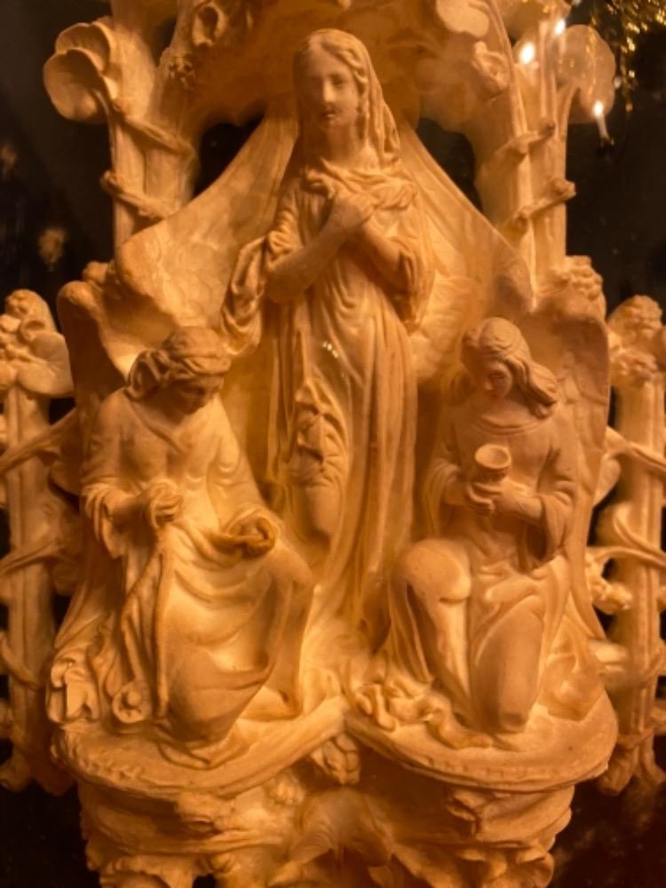 1  Carved Material Behind Glass Timber Frame