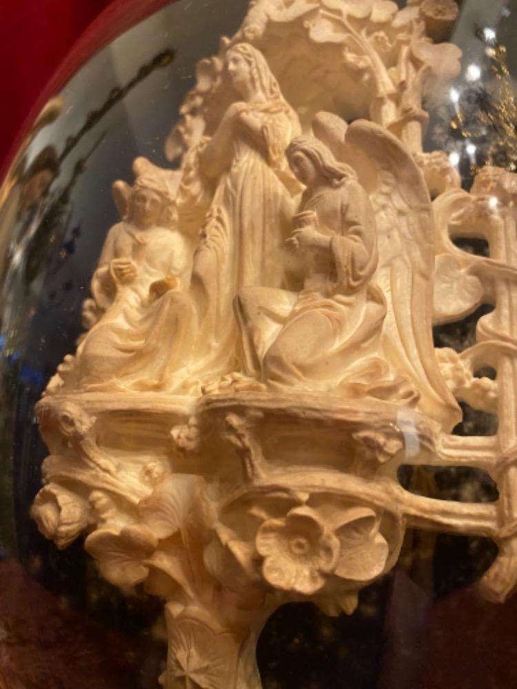 1  Carved Material Behind Glass Timber Frame