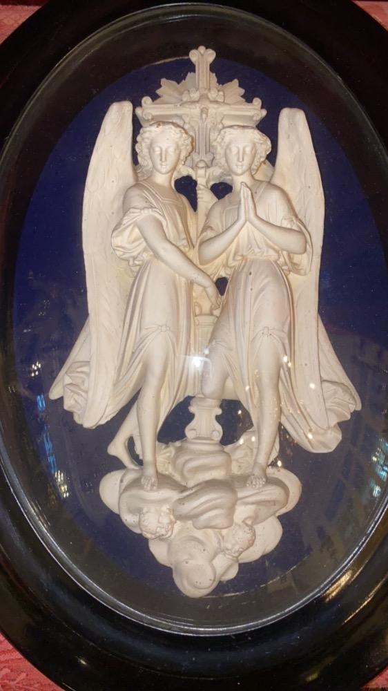 1  Carved Material Behind Glass Timber Frame