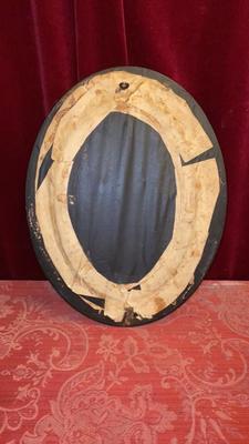 Carved Material Behind Glass Timber Frame en Carved Material / Glass / Timber Frame, Belgium 19 th century
