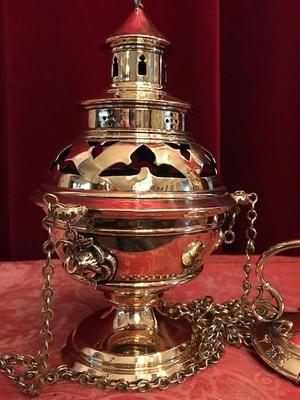 Censer en Bronze / Polished , Belgium 19th century