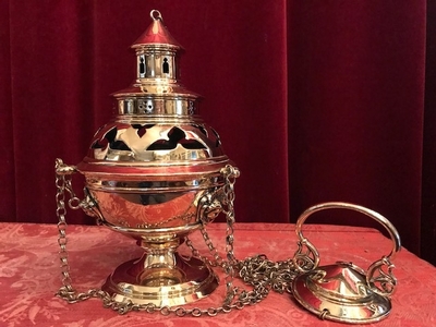 Censer en Bronze / Polished , Belgium 19th century