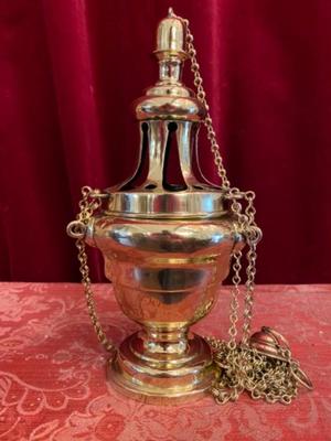 Censer  en Brass / Polished and Varnished, Belgium 19 th century