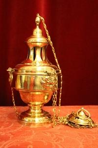 Censer en Bronze / Polished and Varnished, Belgium 19th century