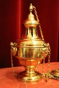 Censer en Bronze / Polished and Varnished, Belgium 19th century