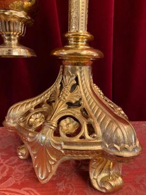 Censer Stand With Boat And Censer  en Brass / Bronze / Polished and Varnished, Belgium 19 th century