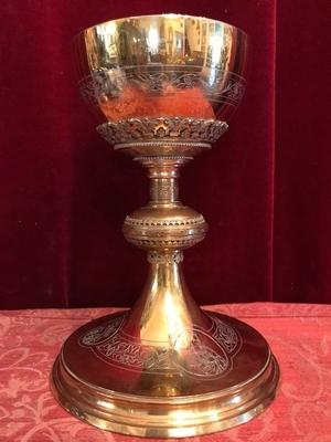 Chalice en full silver / Gilt, Belgium 19th century