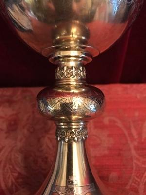 Chalice en full silver, Belgium 20th century