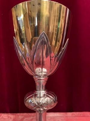 Chalice en Full Silver / Polished and Varnished, Belgium 19th century