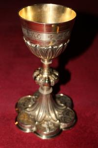 Chalice en full silver, Belgium 19th century