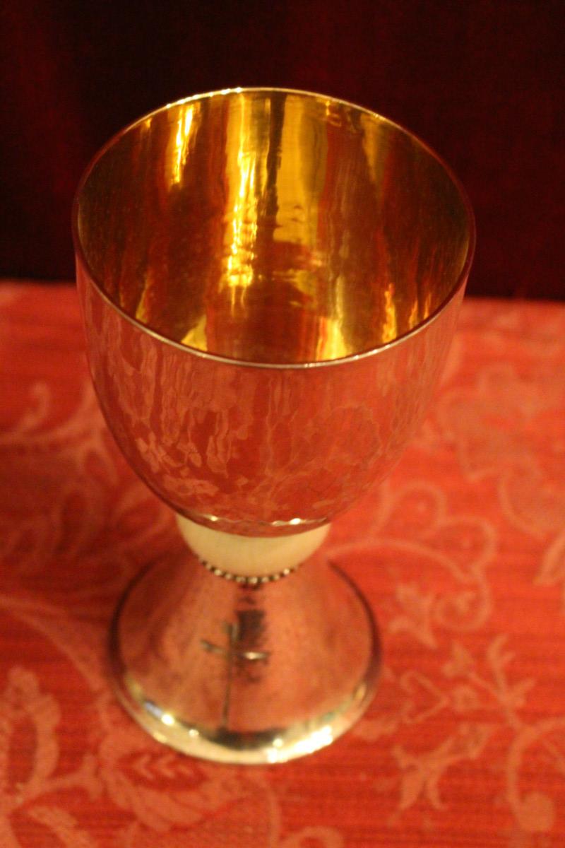 1  Chalice  Hand - Hammered / Full Silver / Ivory.