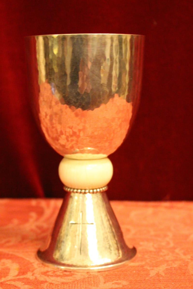 1  Chalice  Hand - Hammered / Full Silver / Ivory.