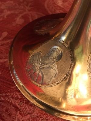 Chalice With Original Paten All Silver en full silver, Belgium