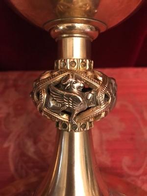 Chalice With Original Paten All Silver en full silver, Belgium 20th century