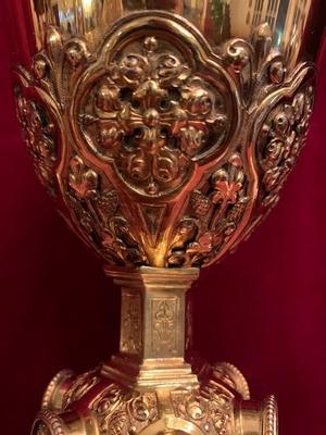 Chalice With Paten All Silver. en full silver / Gilt, Belgium 19th century ( anno 1875 )