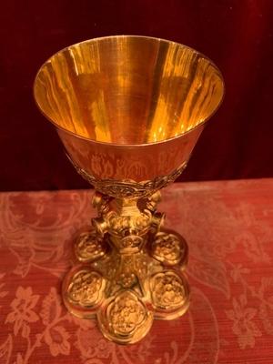 Chalice With Paten All Silver. en full silver / Gilt, Belgium 19th century ( anno 1875 )