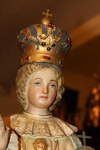 Child Jesus Of Praque en plaster polychrome, France 19th century