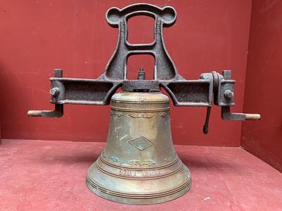 Church Bell Weight 115 Kgs en Bronze / Cast Iron , Italy  20 th century ( Anno 1944 )