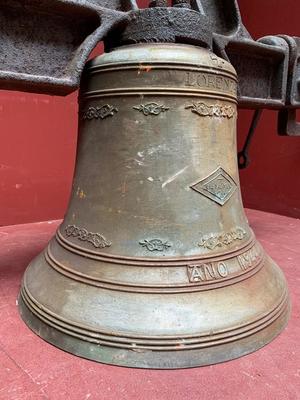 Church Bell Weight 115 Kgs en Bronze / Cast Iron , Italy  20 th century ( Anno 1944 )