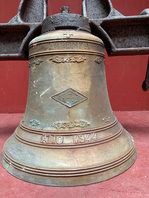 Church Bell Weight 115 Kgs en Bronze / Cast Iron , Italy  20 th century ( Anno 1944 )