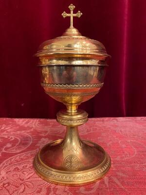 Ciborium en Brass / Gilt, Belgium  19 th century