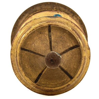 Cillinder - Reliquary Ex Ossibus Relics St. Ursula & Socio + St. Joh. Nepomucenus en Wood / Glass , Italy  18 th century