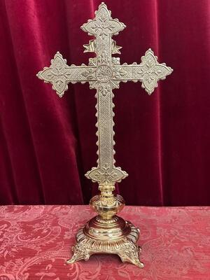 Altar - Cross style Classical en Bronze / Polished and Varnished, France 19 th century