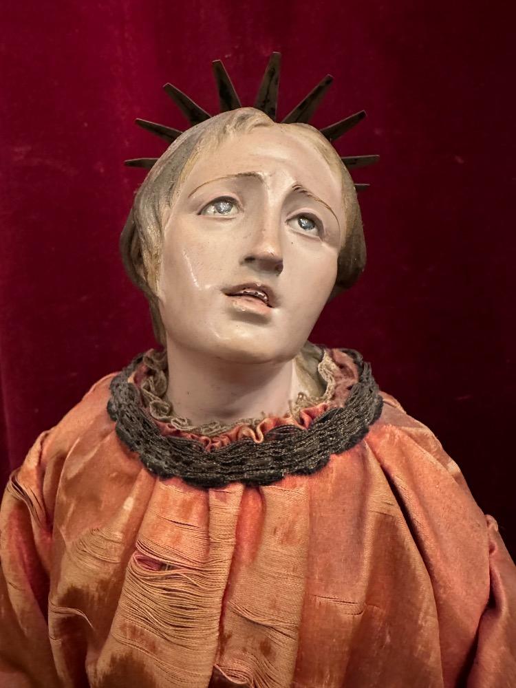 1 Classical - Style Neapolitan Sculpture St. Mary Under The Cross