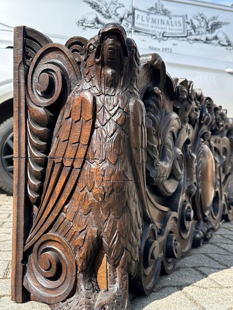 1 Classicistic Exceptional And Large Monumental Relief - Supra - Porte Multiple Animal Representations.