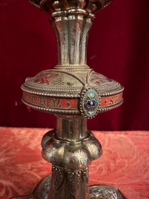 Exceptional Chalice  style Classicistic en Full- Silver Marks Present / Enamel, France 19 th century ( Anno 1865 )