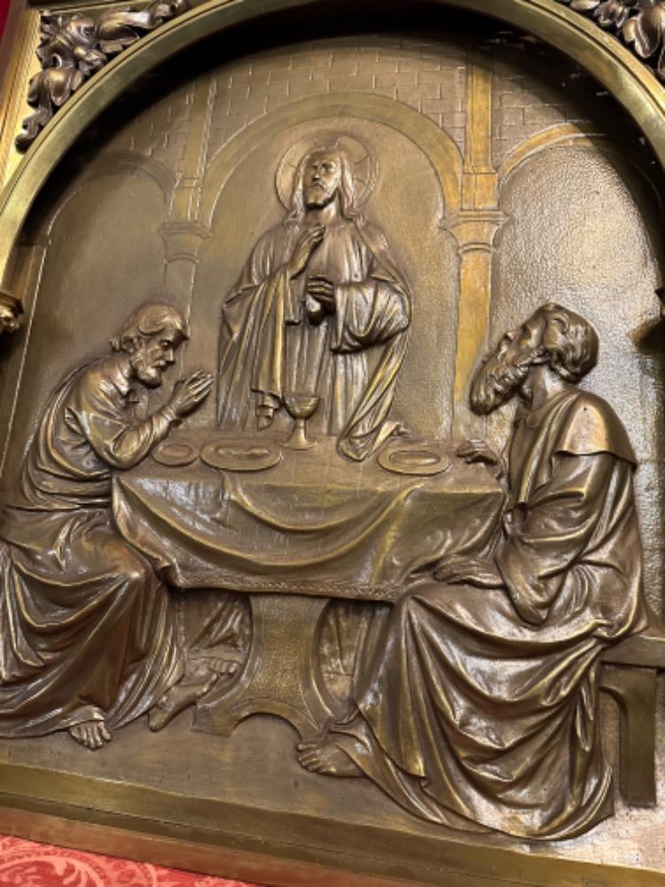 1 Classicistic High Quality Altar - Retable Supper In Emmaus