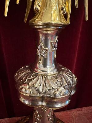1 Classicistic Monstrance With Orignal Full Silver Lunula & Case. By: Thiery - Paris