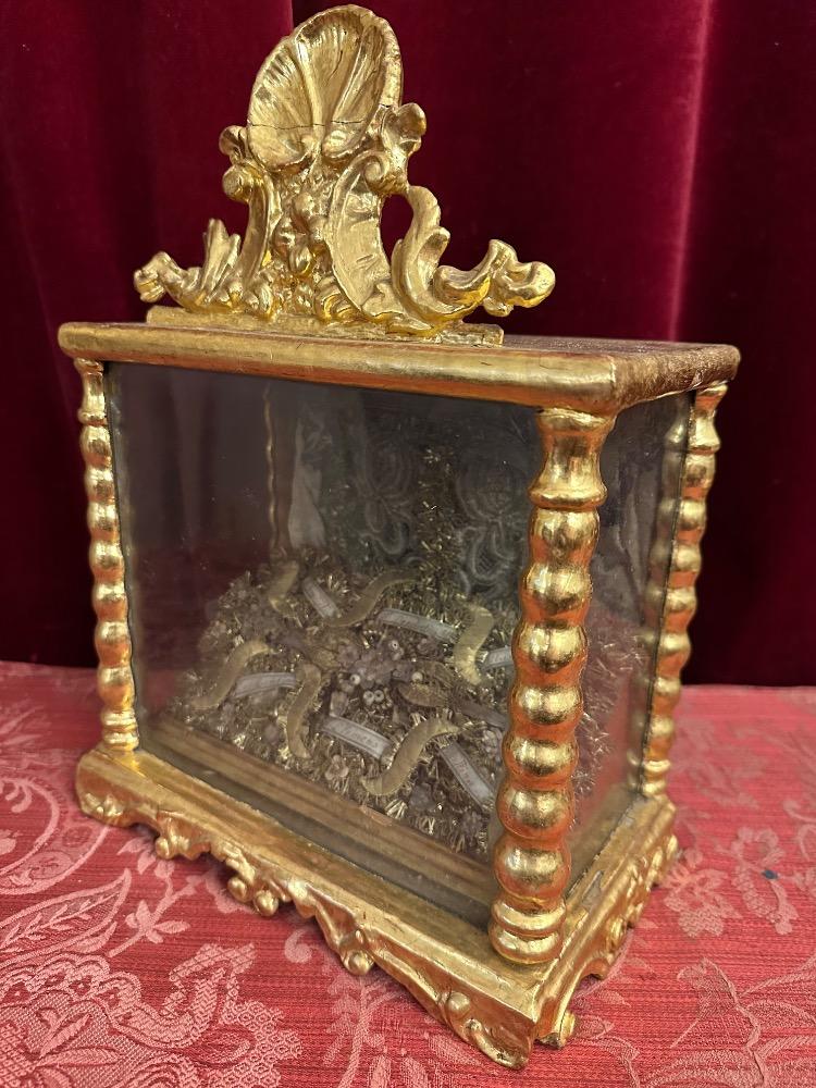 1 Classicistic Reliquary Containing Nail Touched To The True Cross & Ex Ossibus Relics