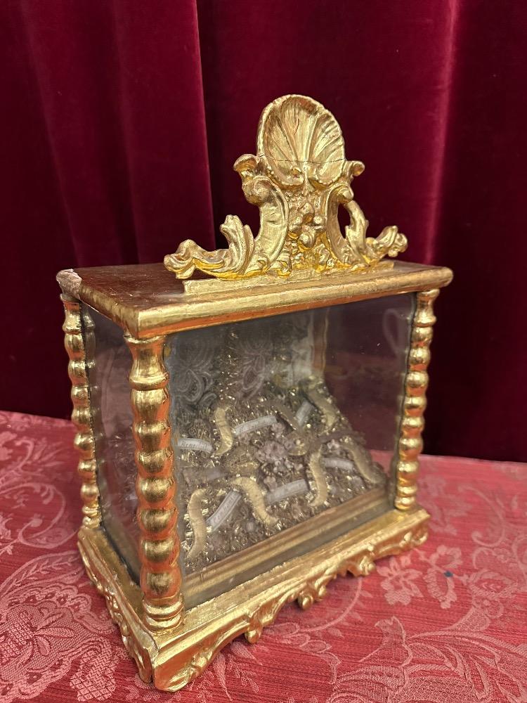 1 Classicistic Reliquary Containing Nail Touched To The True Cross & Ex Ossibus Relics
