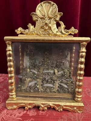1 Classicistic Reliquary Containing Nail Touched To The True Cross & Ex Ossibus Relics