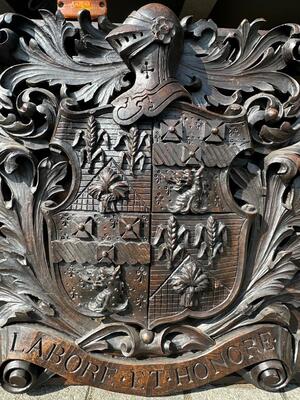 Stunning Architectural Element / Supra Porte. Agricultural Features And Cornucopia. style Classicistic en Fully Hand - Carved Wood , Germany 19 th century