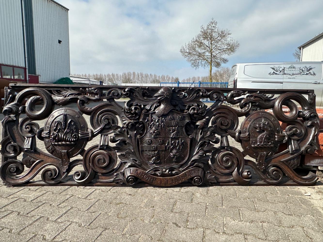 1 Classicistic Stunning Architectural Element / Supra Porte. Agricultural Features And Cornucopia.