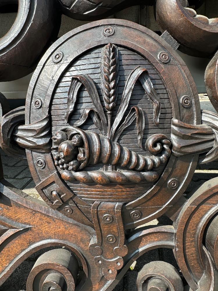 1 Classicistic Stunning Architectural Element / Supra Porte. Agricultural Features And Cornucopia.