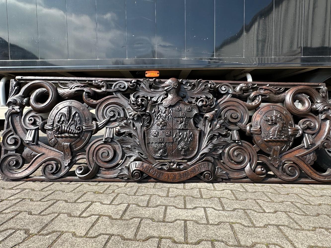1 Classicistic Stunning Architectural Element / Supra Porte. Agricultural Features And Cornucopia.