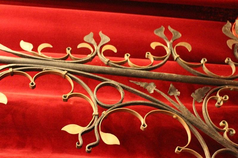 1  Coloured Metal Hand-Made Lantern With Matching Wall-Mount