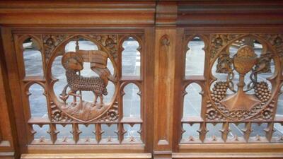 Communion Rail  en Oak wood, 19 th century