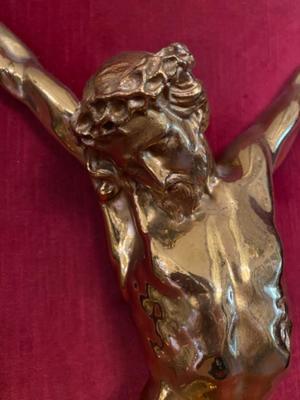 Corpus Christi  en Corpus Full - Bronze / Gilt / Brass /  Fabrics: Velvet, Belgium  19 th century ( Anno 1885 )