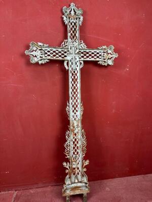 Cross From Graveyard en Cast - Iron, France 19 th century