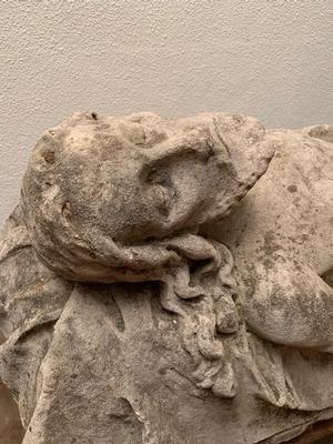 Died Christ en hand-carved sandstone, France 19th century