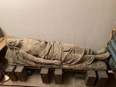 Died Christ en hand-carved sandstone, France 19th century