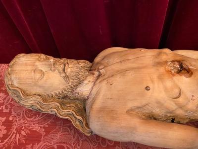 Died Christ  en Fully Hand Carved Wood, Southern Germany 18 th century