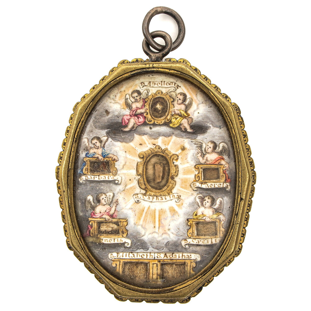 1  Double - Sided Multi Reliquary With Important Female Saints
